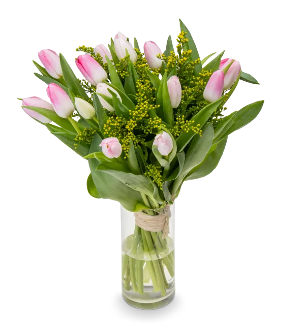 Kytice růžových tulipánů